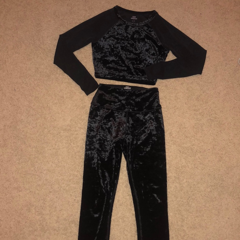 Black Velvet GOOD AMERICAN lounge set!!